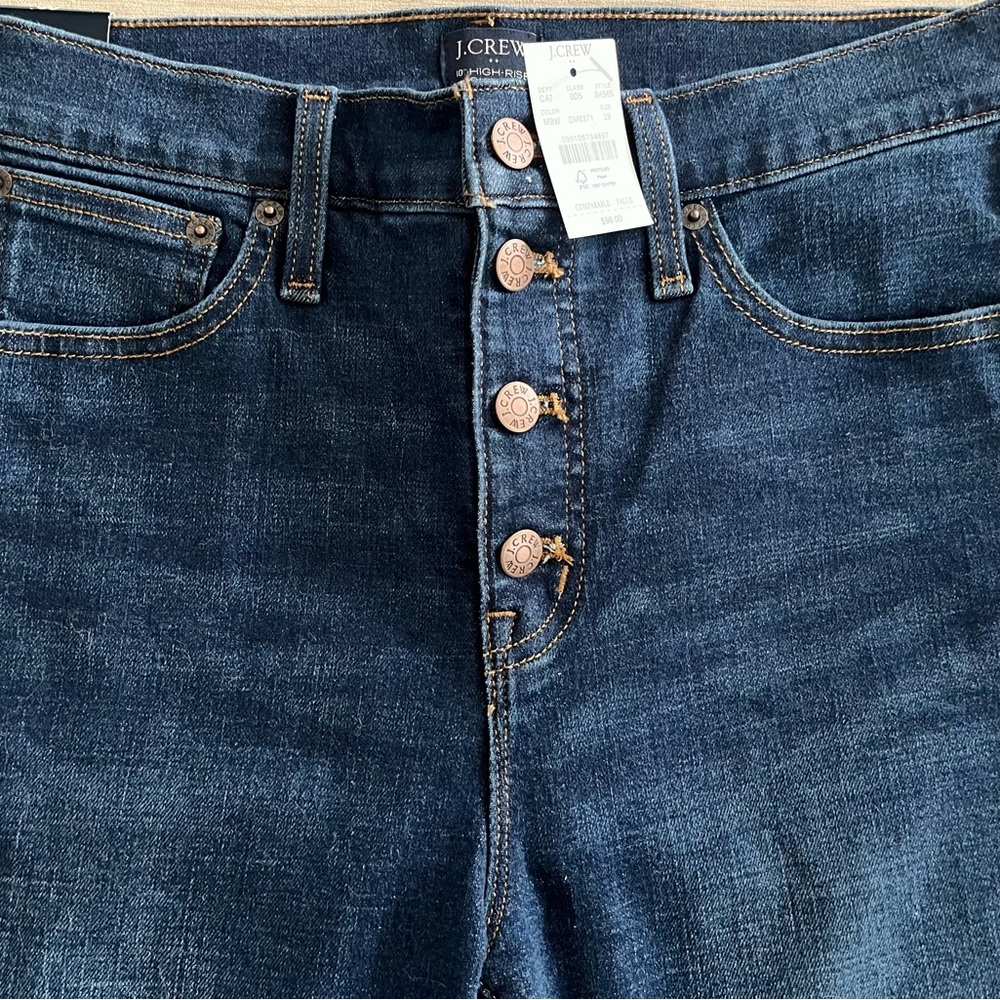 J.Crew 10” High-Rise Skinny Jeans size 29. Brand new with tags never worn